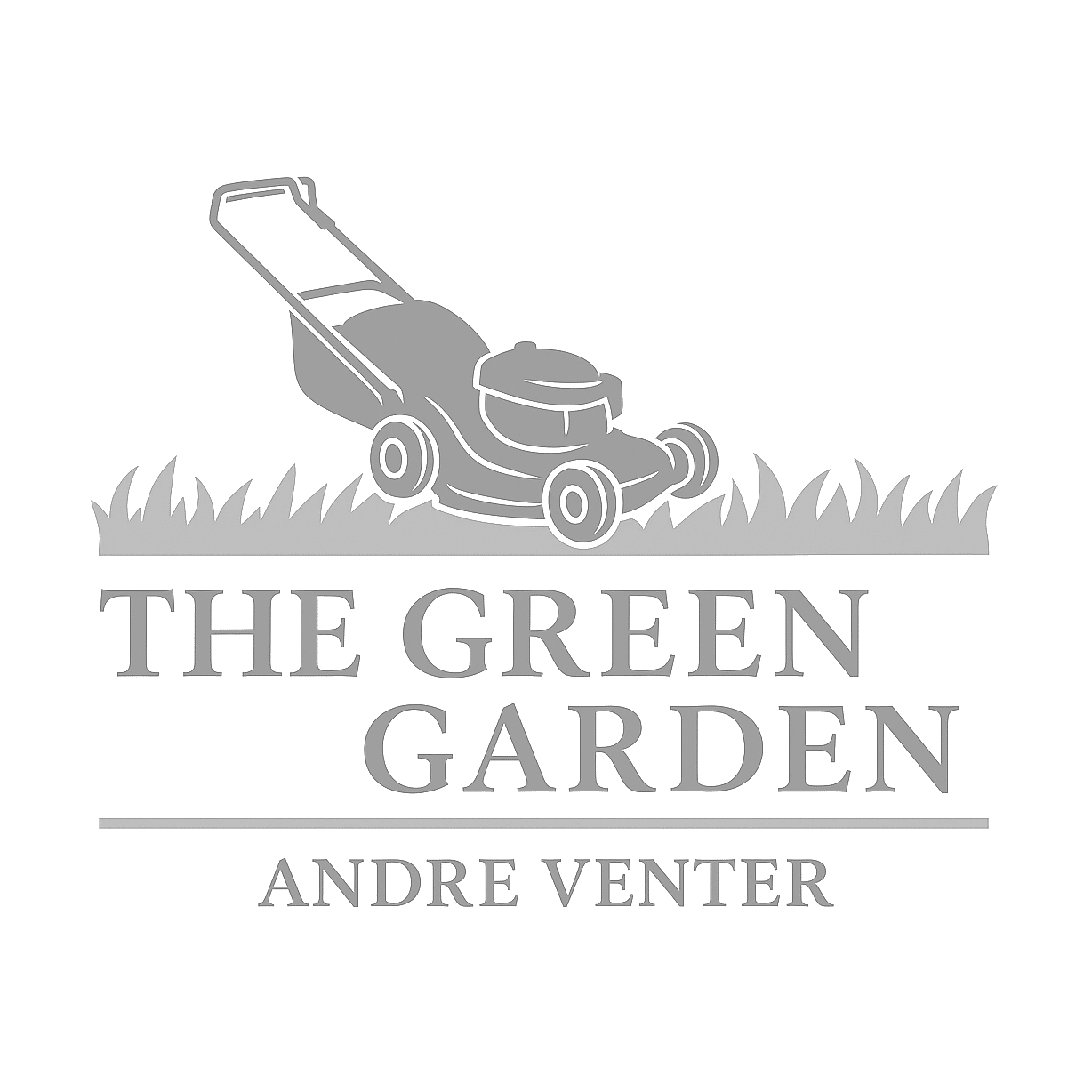 the green gardener logo upscaled transparent light greyscale